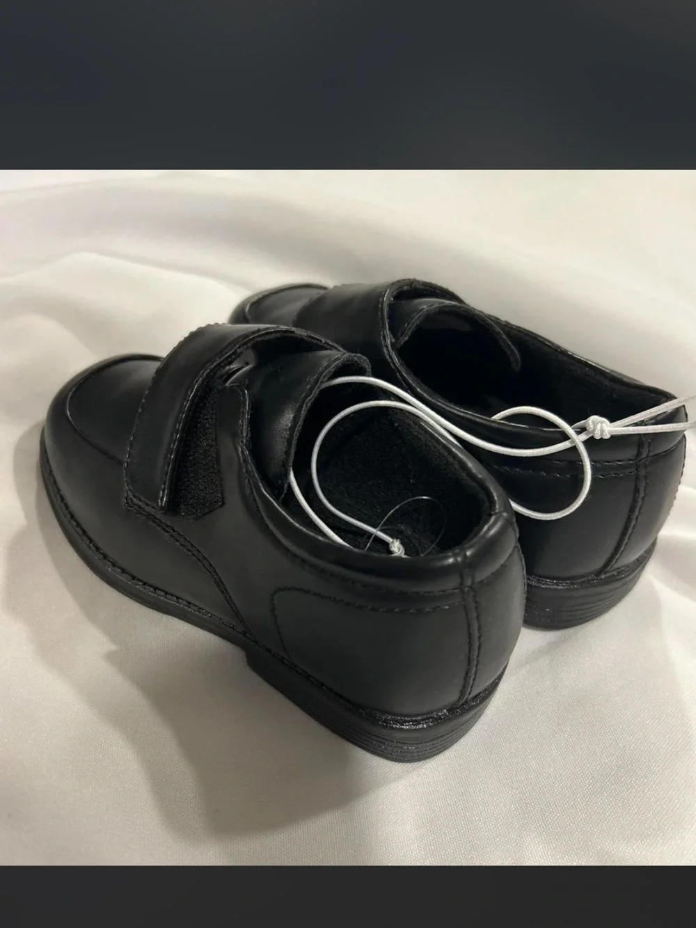 Nordstrom Black Kids Dress Loafers with Velcro Strap